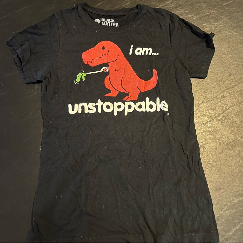 Black Matter Unstoppable T-Rex T-Shirt - Black and Red